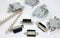 4 Sets Crimp Type DB15 Female + Plastic Hoods + Pins Set, D-Sub 15P Female Crimp Connector, Pin & Hood Kit (4 DB15 Female + 4 Hoods + 60 Pins)...