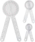 Goniometer Set 3 Pieces of 6/8/12 Inch Occupational Physical Therapy Protractor Tool Measurement Angle Ruler Kit Plastic 360 Degree Universal...