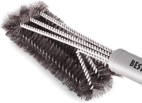 Best BBQ Grill Brush Stainless Steel 18" Barbecue Cleaning Brush w/Wire Bristles & Soft Comfortable Handle - Perfect Cleaner & Scraper for Grill C...