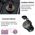 iMESTOU Car Charger Dual USB 4.8A Waterproof with LED Digital Voltemeter & Switch ON/Off for 12V/24V Marine, Boat, Motorcycle, Golf Cart, Truck an...