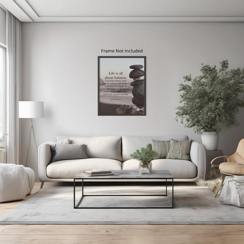 Posterizer 1 pcs-Life is All About Balance-positive daily reminder-Motivational & Inspirational Art-Decor for Home & Office- UNFRAMED Wall Art...
