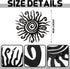 Therwen 3 Pieces Wacky Sun Metal Wall Art Outdoor Decor 7.87 Inches Sun Moon Outdoor Wall Decor Hanging Wrought Iron Sun Wall Sculpture for Home G...