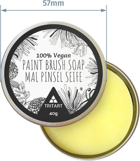 100% Vegan Paint Brush Cleaner Soap for Watercolor & Acrylic Paint Brushes - Paint Soap for Cleaning Oil Paint Brushes...