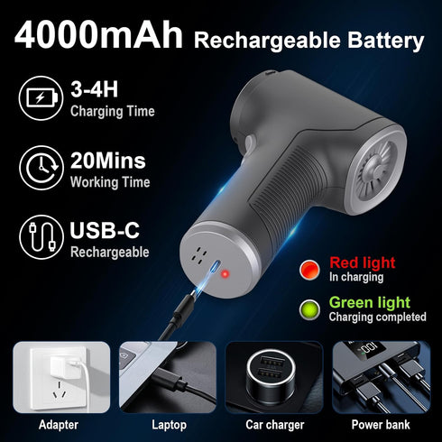 Small Car Vacuum Cordless, Mini Handheld Vacuum 6000PA Suction,3 in 1 Portable Vacuum Cleaner & Air Duster & Pump,Mini Car Vacuum Cleaner Recharge...