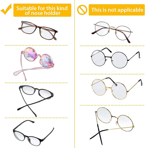 Anti-Slip Nose Pads Silicone Butterfly Shape - 13 Pairs Soft Non-Slip Adhesive Nose Pads for Reading Glasses Sunglasses Spectacles - Super Sticky ...
