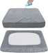 Dog Bed Covers Soft Plush Replacement Washable, Waterproof Dog Bed Liner Grey, Pet Bed Cover 36x27 Inches, for Dog/Cat, Cover Only...
