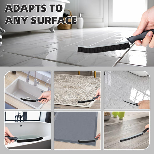 Cleaning Brush, 3 Pcs Hard Bristle Crevice Cleaning Brush, Grout Cleaning Brush, Scrub Brush for Tile Grout Crevice, Gap Cleaning Tools for Bathro...