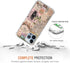 Hippie Vintage Aesthetic Collage Phone Case Compatible with iPhone 13 Pro Max?Hippie Sun Butterfly Flower Pattern Slim Shockproof TPU Bumper Prote...