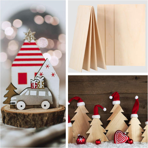 Blulu Balsawood Sheets 8 x 4 x 1/16 Inch Plywood Board Sheets Unfinished Wood Boards Blanks for Laser Cutting Thin Hobby for DIY Crafts Mini House...