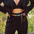 ELABEST Colorful Rhinestone Chain Belt Crystal Waist Belt Statement Diamond Waist Chains for Women...