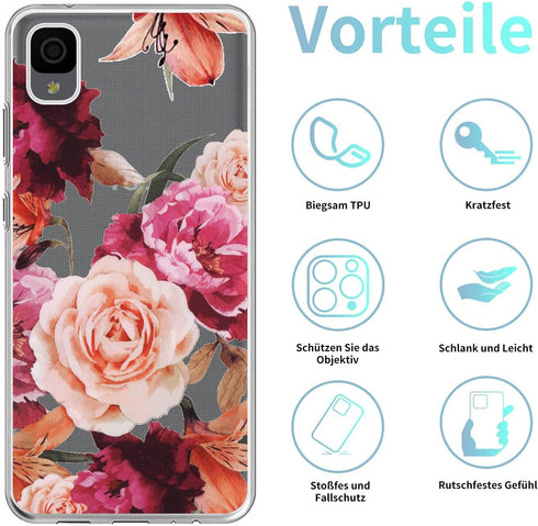 (3 Pack) for TCL 30Z Case, Shock-Absorption Anti-Scratch Crystal Clear Soft TPU Bumper Protective Phone Case Cover for Alcatel TCL 30Z 30 Z 4G LTE...