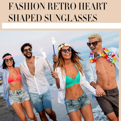 12 Pairs Heart Shaped Sunglasses Bachelorette Heart Sunglasses Cat Mod Retro Eyeglasses for Women Wedding Party...