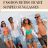 12 Pairs Heart Shaped Sunglasses Bachelorette Heart Sunglasses Cat Mod Retro Eyeglasses for Women Wedding Party...