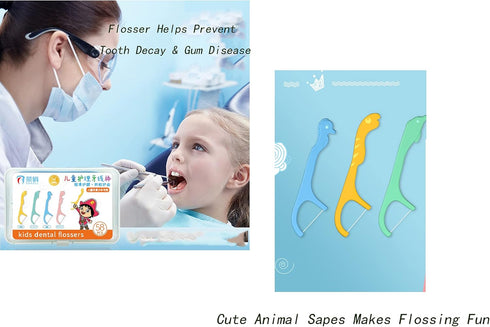 flossers Kids Braces flossers Dental Floss Picks flossers for Adults Dental Floss Toddler Floss Picks Children's flossing Family Dental Floss Stic...