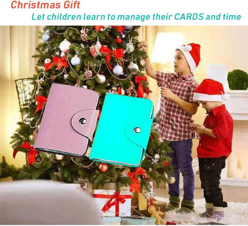 K Y KANGYUN Credit Card Holder for Women 2 Pack, Transparent Plastic Small Credit Card Holder Protector Sleeve Unisex ?Pink&Blue?...