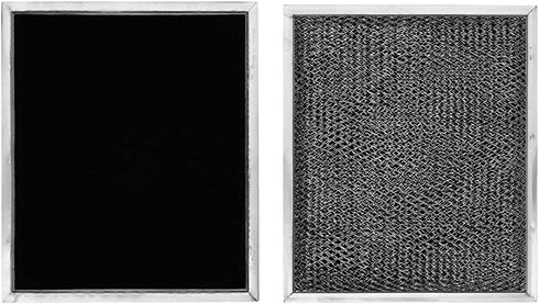 American Metal Filter Aluminum/Carbon Range Hood Filter - 8 15/16 X 10 1/2 X 3/32 Inches, W/ 3/8" Basket Shape, Pack of 2