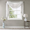 Madison Park Irina Embroidered Kitchen, Transitional Fabric Sheers Single Curtain Scarf for Living Room Light Privacy Curtain Diffusing Sunlight, ...
