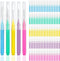 ewinever 100 Pieces Interdental Brush, Toothpicks Tooth Flossing Head Oral Dental Hygiene Brush,Braces Brush Teeth Cleaner Dental Floss Stick Toot...