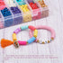 Dulzod 4800Pcs Clay Beads for Jewelry Making Bracelet Kit,Flat Round Polymer Heishi Clay Beads with Pendant and Jump Rings Letter Beads for Bracel...