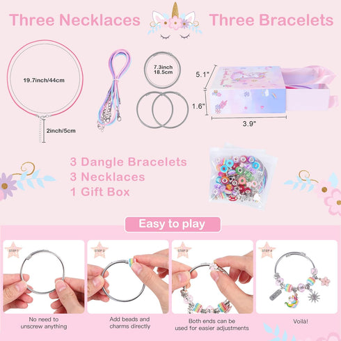 Charm Bracelet Making Kit for Girls,5 Year Old Girl Gift,Jewelry Making Kit Toy Gift That Inspires Creativity and Individuality and is Fun to Play...