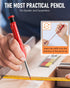 Nicpro 2Pack Carpenter Pencil with Sharpener, Mechanical Carpenter Pencils with 26 Refills (Red, Black, Yellow), Deep Hole Marker Construction Hea...