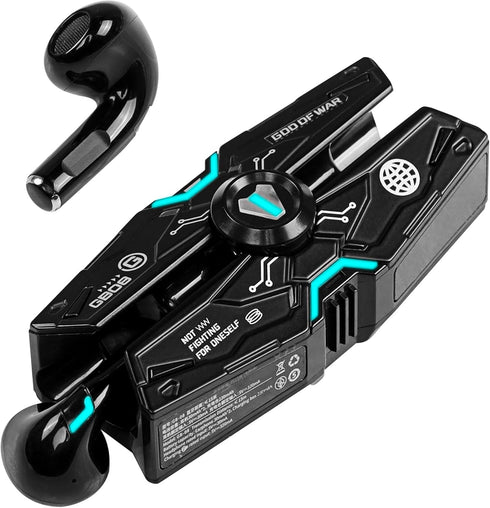 CERRXIAN Earbuds,Red Earbuds with Charging Case LED, High-Fidelity Stereo for iOS/Android,Gaming/Running/Fitness/Work (black)...