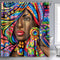 African American Woman Shower Curtain, Women Bath Curtains, Waterproof Upgrade Polyester Fabric Bathroom Decor Set with 12 Hooks, 72 x 72 Inches, ...