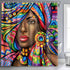 African American Woman Shower Curtain, Women Bath Curtains, Waterproof Upgrade Polyester Fabric Bathroom Decor Set with 12 Hooks, 72 x 72 Inches, ...
