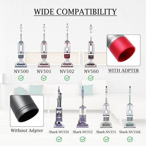 Crevice Tool and Dust Brush Compatible with Shark Rotator NV500, NV501,NV560, NV502, Professional Lift-Away Vacuum Cleaner Compare With Part No. X...