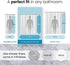 LiBa Bathroom Shower Curtain - Waterproof Plastic Shower Curtain Premium PEVA Non-Toxic with Rust Proof Grommets 10G Heavy Duty Bathroom Accessori...