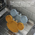 ROCCED Suction Plates for Baby, Silicone Plates with Suction Divided, Baby Spoon Fork Set for Toddler Baby Dishes Kids Utensils-Crab Dusty Blue...