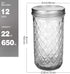 VERONES Wide Mouth Mason Jars 22oz, 12 Pack 22 oz Wide Mouth Mason Jars with Lids and Bands, Ideal for Jam, Honey, Wedding Favors, Shower Favors...