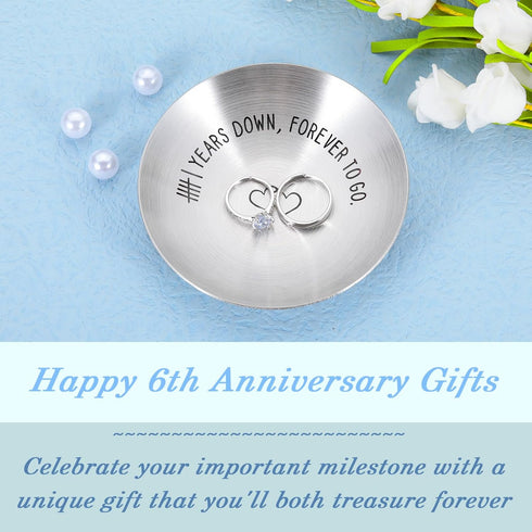 Anniversary Wedding Gifts for Couples Iron 6th Anniversary for Him Her Ring Holder 6 Years Wedding Anniversary for Husband Wife Boyfriend Girlfrie...