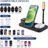 Fast Wireless Charger 4 in 1 Wireless Charging Station with Fill Light for Qi-Enabled Mobile Phones,Wireless Earbuds and iWatch,Black......