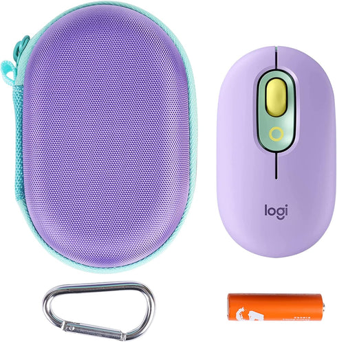 co2CREA Hard Case Replacement for Logitech POP Wireless Mouse, Purple Case + Daydream Mint Zipper...
