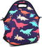 Violet Mist Neoprene Lunch Bag Reusable Insulated Box with Adjustable Shoulder Strap for Women and Men, Dinosaur 2, 11.42"L x 10.43"H x 5.51"W...