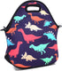 Violet Mist Neoprene Lunch Bag Reusable Insulated Box with Adjustable Shoulder Strap for Women and Men, Dinosaur 2, 11.42"L x 10.43"H x 5.51"W...