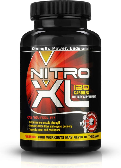 | Nitric Oxide Bodybuilding Supplement – with L-Arginine | Build Muscle Mass – Get Ripped – Boost Performance – Increase Endurance & Stamina – Int...