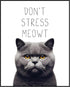 Posterizer 1 pcs-Don’t Stress Meowt-Funny Art for cat lovers-Comedy Art-Art for Animal Lovers-Decor for Home & Office- UNFRAMED Wall Art...