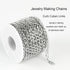 Jabogrii 32.8 Feet Silver Jewelry Making Chains Stainless Steel Necklace Bracelet Women Chains Spool with Lobster Clasps and Open Jump Rings...