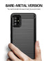MAIKEZI Soft TPU Slim Fashion Anti-Fingerprint Non-Slip Protective Phone Case Cover for Samsung Galaxy A51 4G (Black Brushed TPU)...