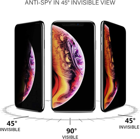 ZUSLAB Privacy Screen Protector Compatible with Apple iPhone 11 Pro, Anti Spy Tempered Glass Screen Protector Full Coverage...