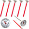 Kitchen Cooking Thermometer, 304 Stainless Steel Pocket Thermometer, Meat Food Thermometer for Milk Chocolate Field Barbecue, BBQ?5 PCS?...