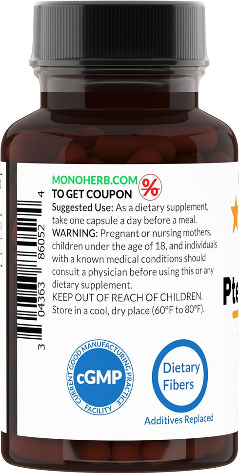 Trans-Pterostilbene 100 mg per Capsule - 90 Vegetarian Capsules...