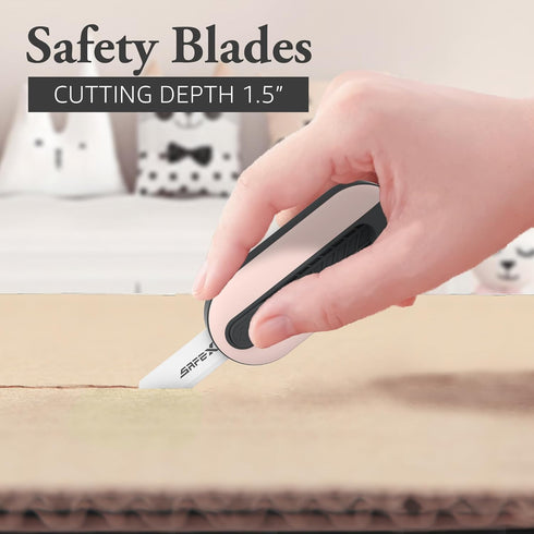 Box Cutter Retractable, Box Opener, Ceramic Box Cutter, Mini Box Cutter, Safety Box Cutter, Cute Box Cutter, Small Box Cutter For Women (PINK) (PI...