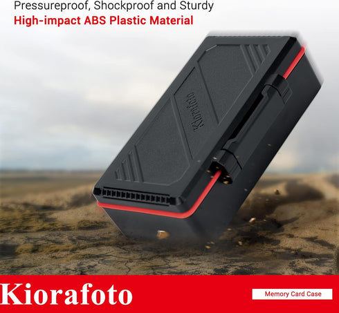 Kiorafoto 36 Slots SD MSD Memory Card Case Holder Water-Resistant Anti-Shock Storage Organizer for 21 SD SDHC SDXC Memory Cards or Switch Game Car...