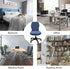 Velvet Stretch Armless Office Chair Covers - Colorful Stretch Slipcover for Desk Chairs (Navy)...