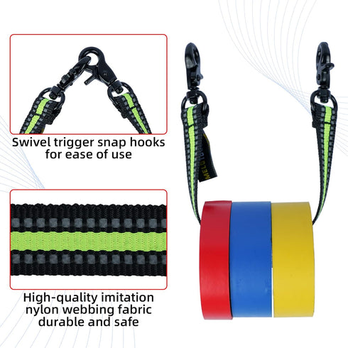MELOTOUGH Tape Thong Electrical Tape Holder for Tool Belt, Tape Holder Strap for Tool Pouch(Lime)...