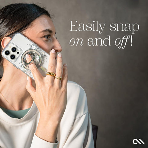 Case-Mate Magnetic Phone Ring Holder & iPhone MagSafe Stand | Removable MagSafe Ring Phone Holder for Hand | Thin Collapsible MagSafe Phone Grip R...