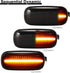 X AUTOHAUX Car Markers Light Accessories LED Side Marker Lights Sequential Flashing Turn Signal Light Assembly for Audi A6 2000-2011 for Audi A4 2...